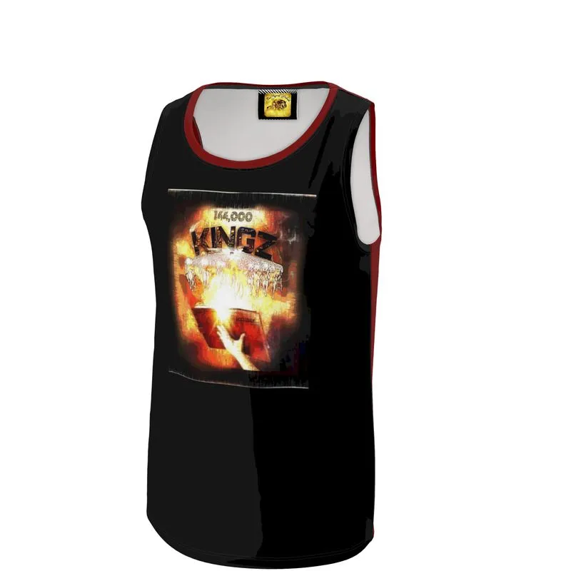 144,000 KINGZ 01-01 Men's Designer Flowy Sleeveless T-shirt