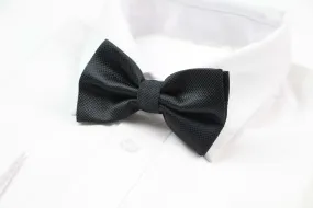 5 x Mens Black Plain Coloured Checkered Bow Tie