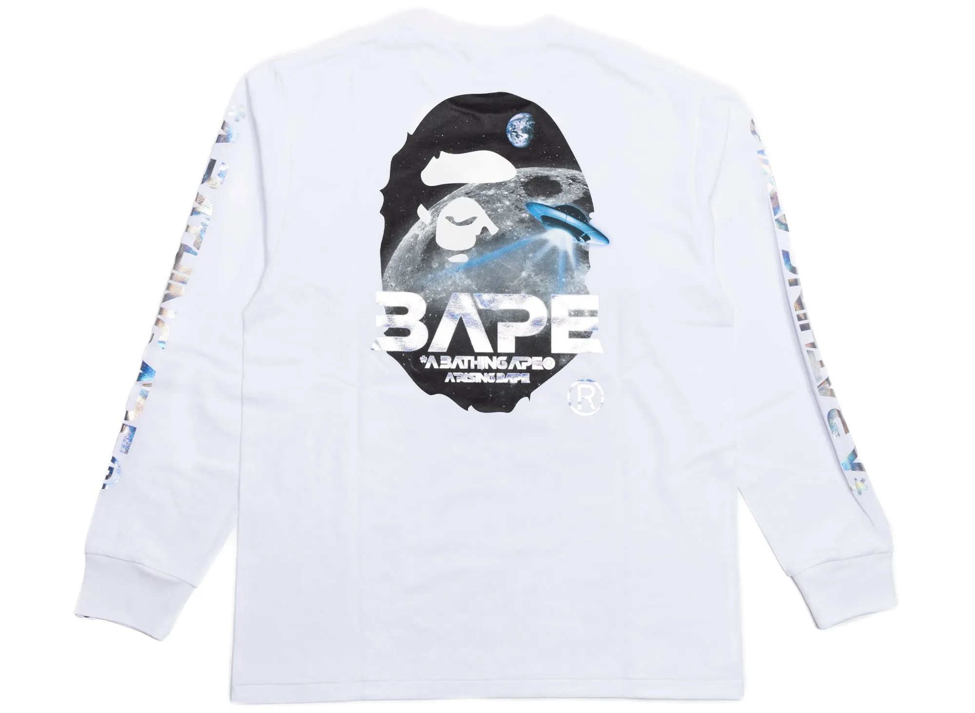 A Bathing Ape Moon Photo L/S Tee in White