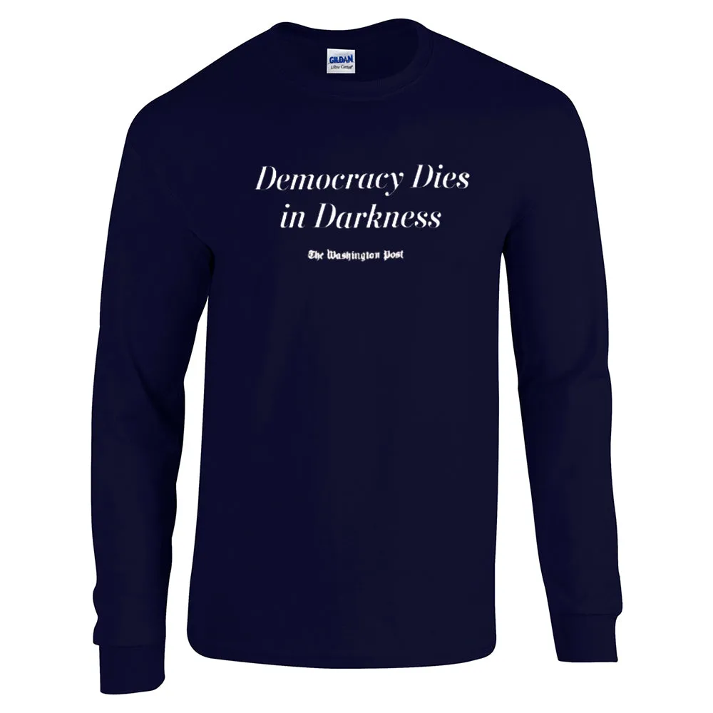 Adult "Democracy Dies in Darkness" Long Sleeve T-shirt