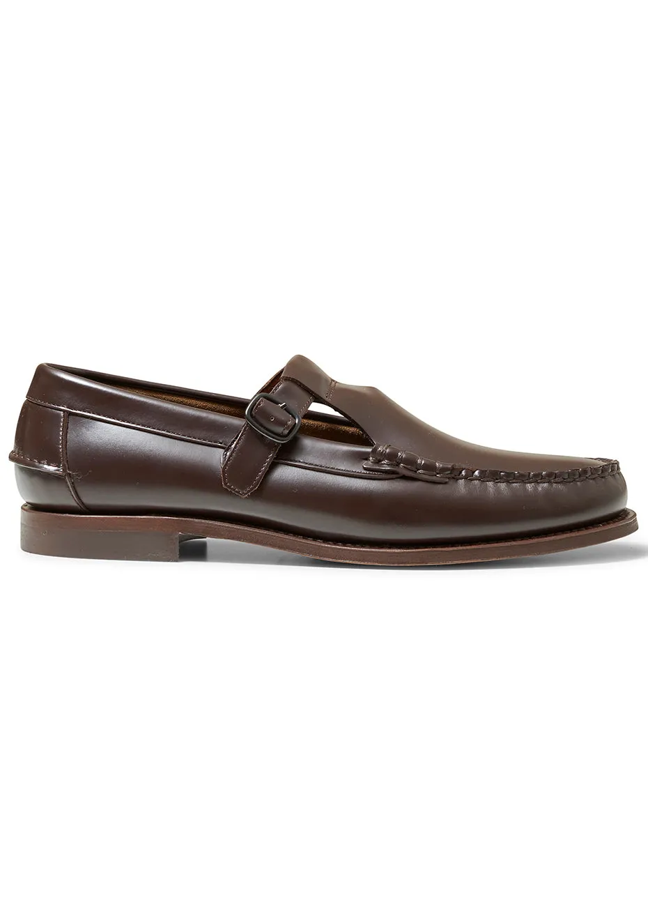 Alber T-Bar Loafer Dark Brown