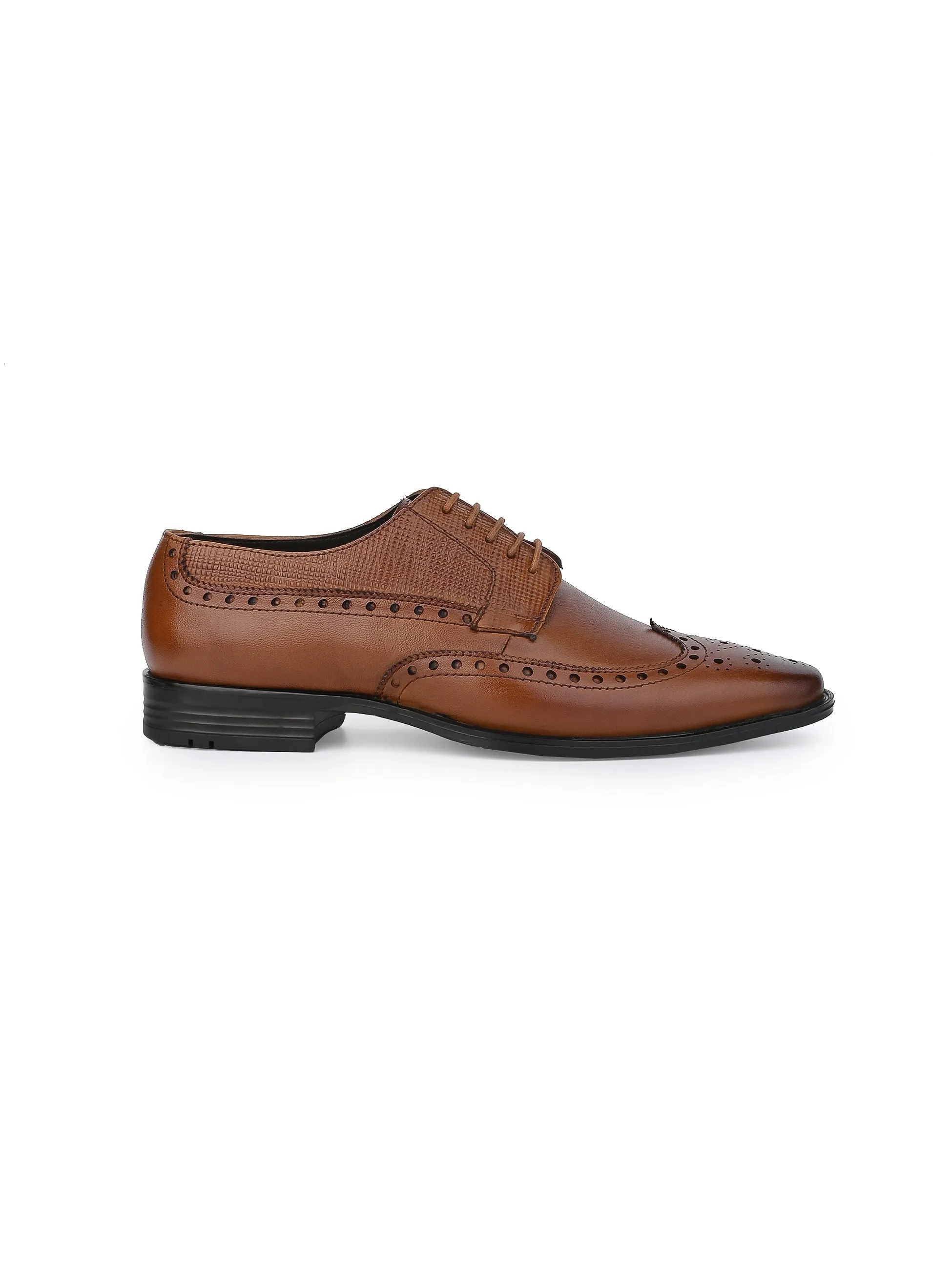 Alberto Torresi Genuine Leather Black Brogue Shoes