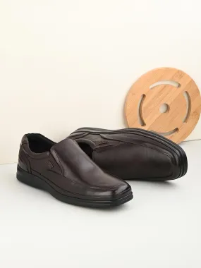 Alberto Torresi Genuine Leather Brown Slipon Formal Shoes for Men