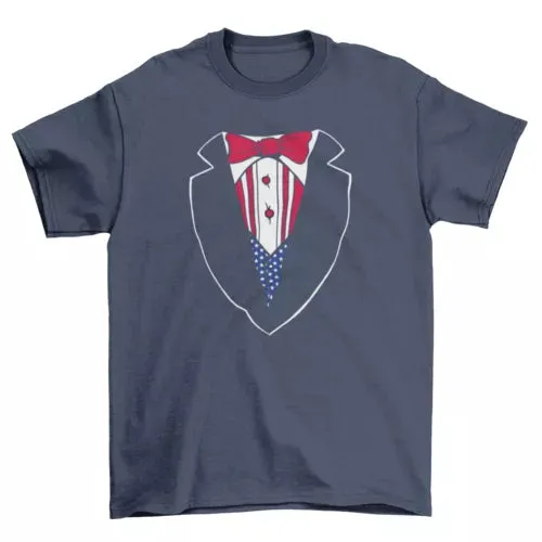 American Flag Tuxedo t-shirt