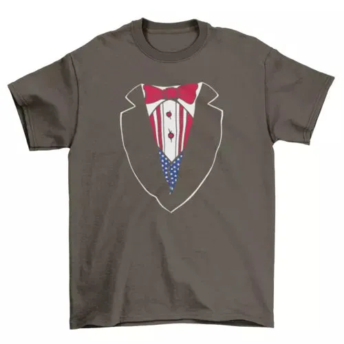 American Flag Tuxedo t-shirt