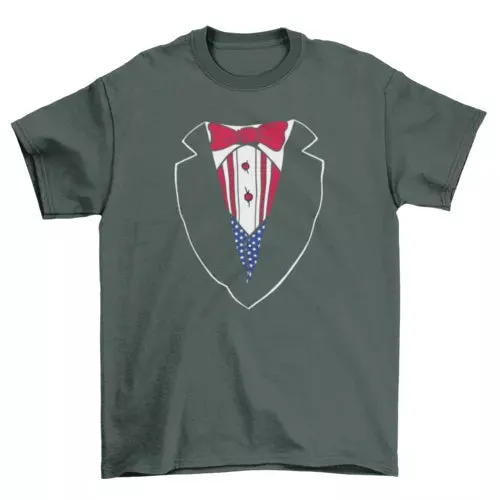 American Flag Tuxedo t-shirt