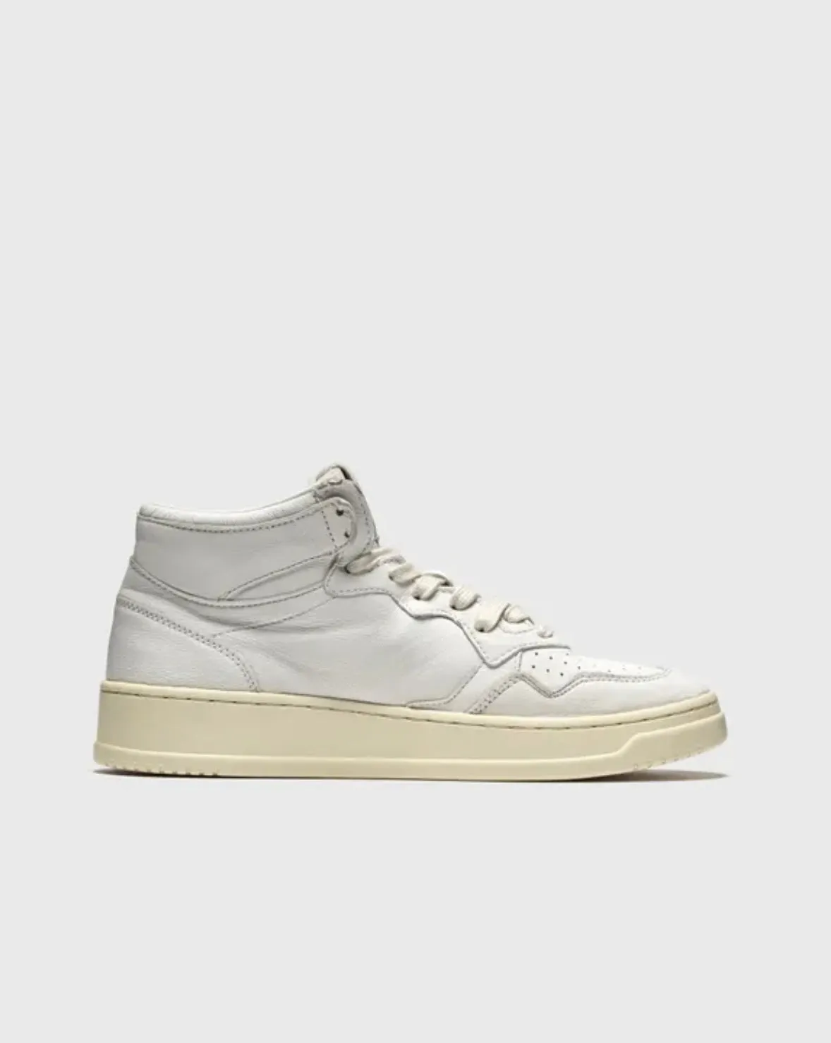 Autry Action Shoes Mens Mid Top Leather White