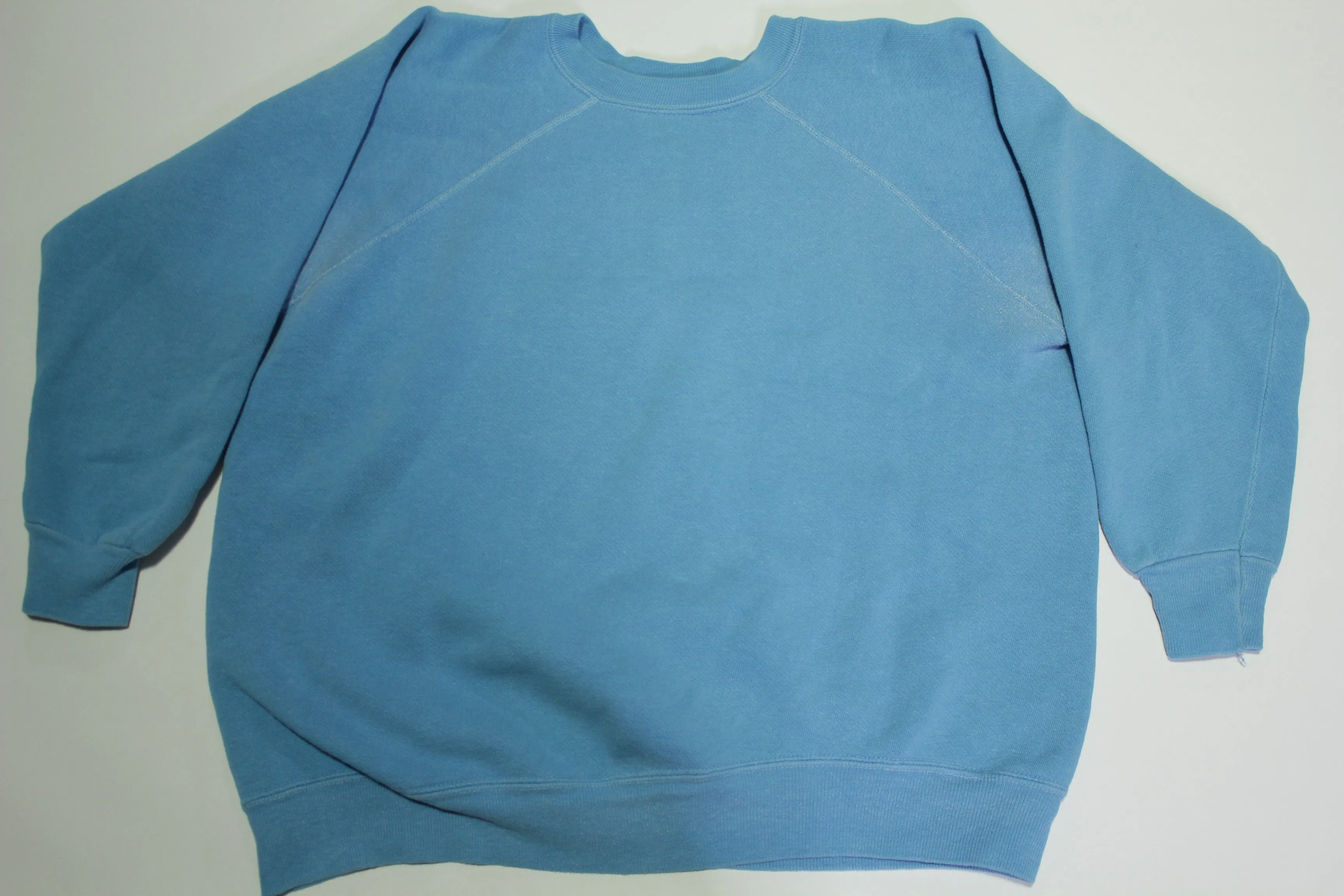 Baby Blue Vintage 70's Blank Crewneck Sweatshirt