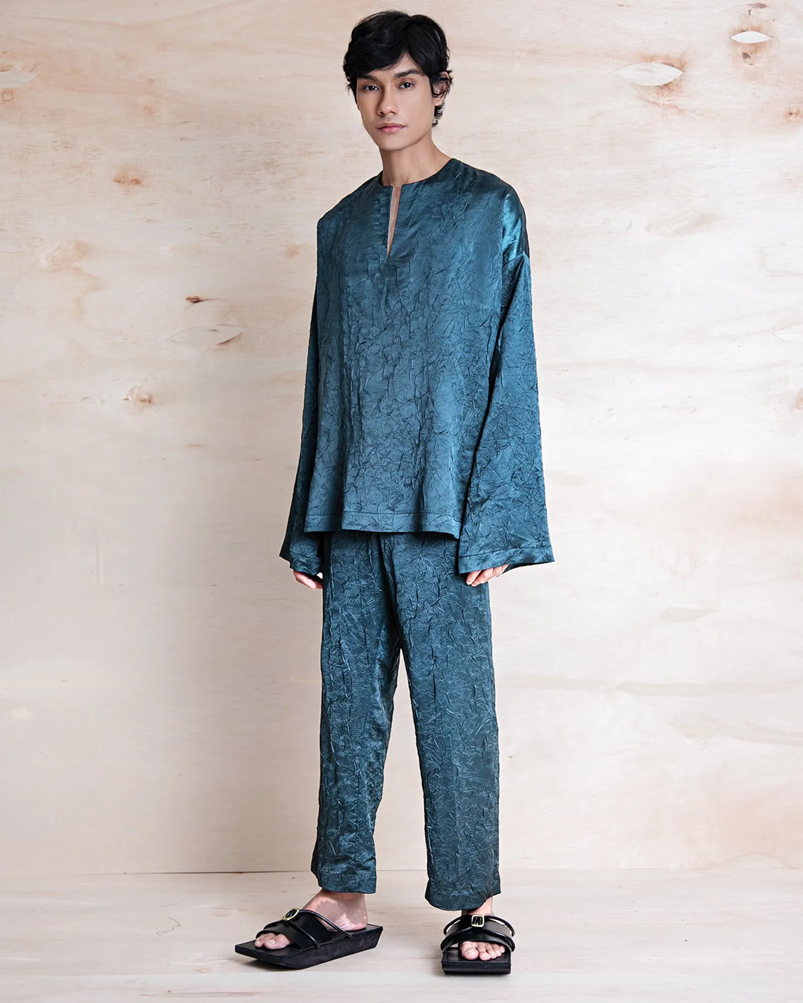 Baju Melayu Kedut (Teal)