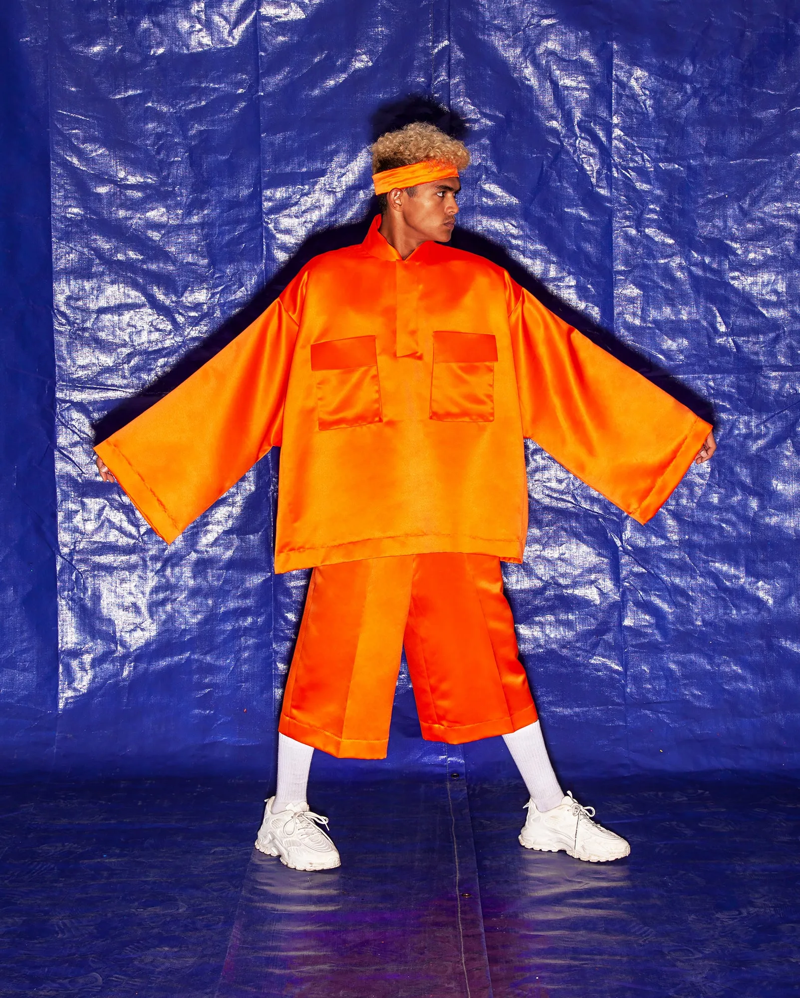 Baju Melayu Oversaiz Kargo (Orange)