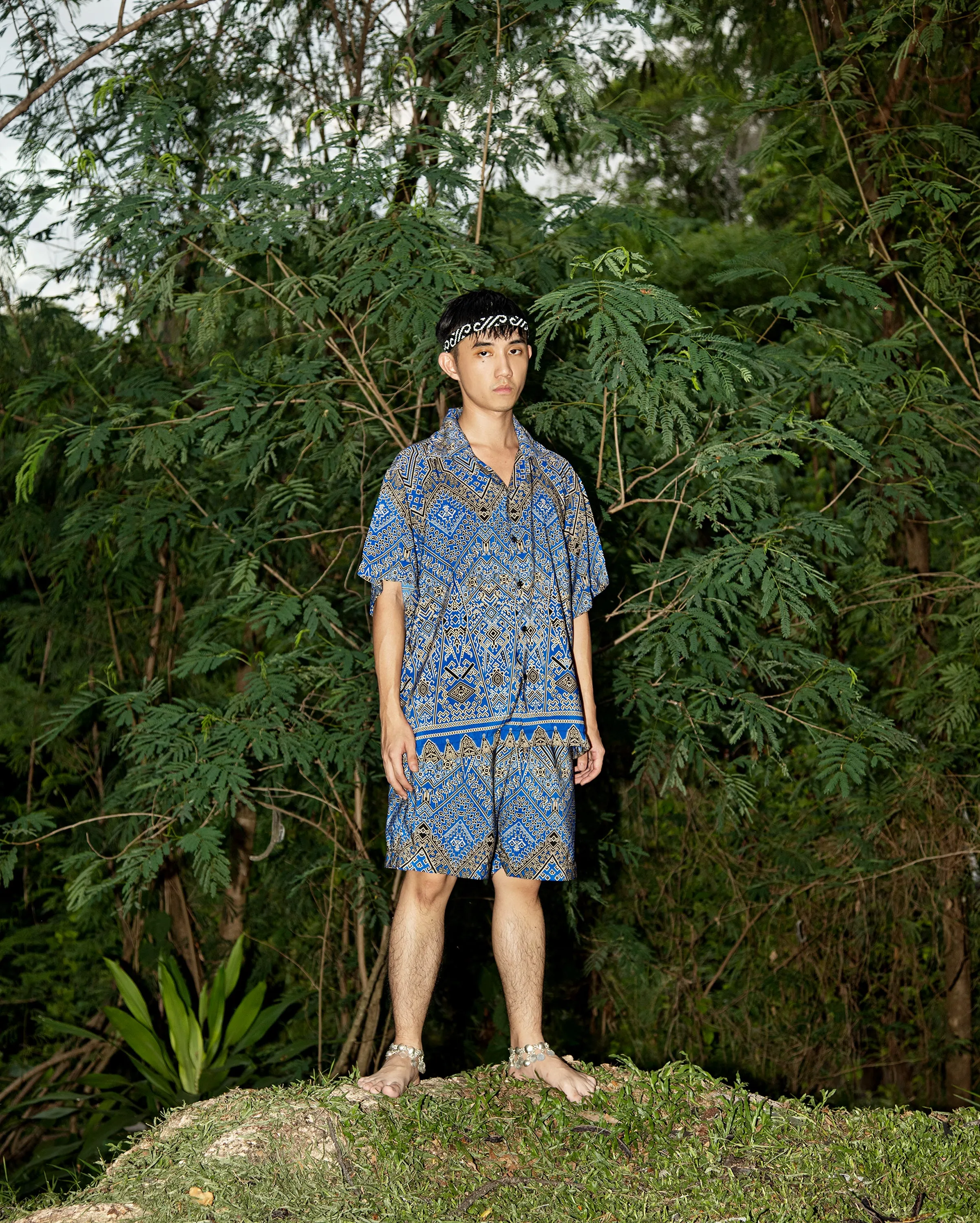 Baju Pantai Borneo (Blue)