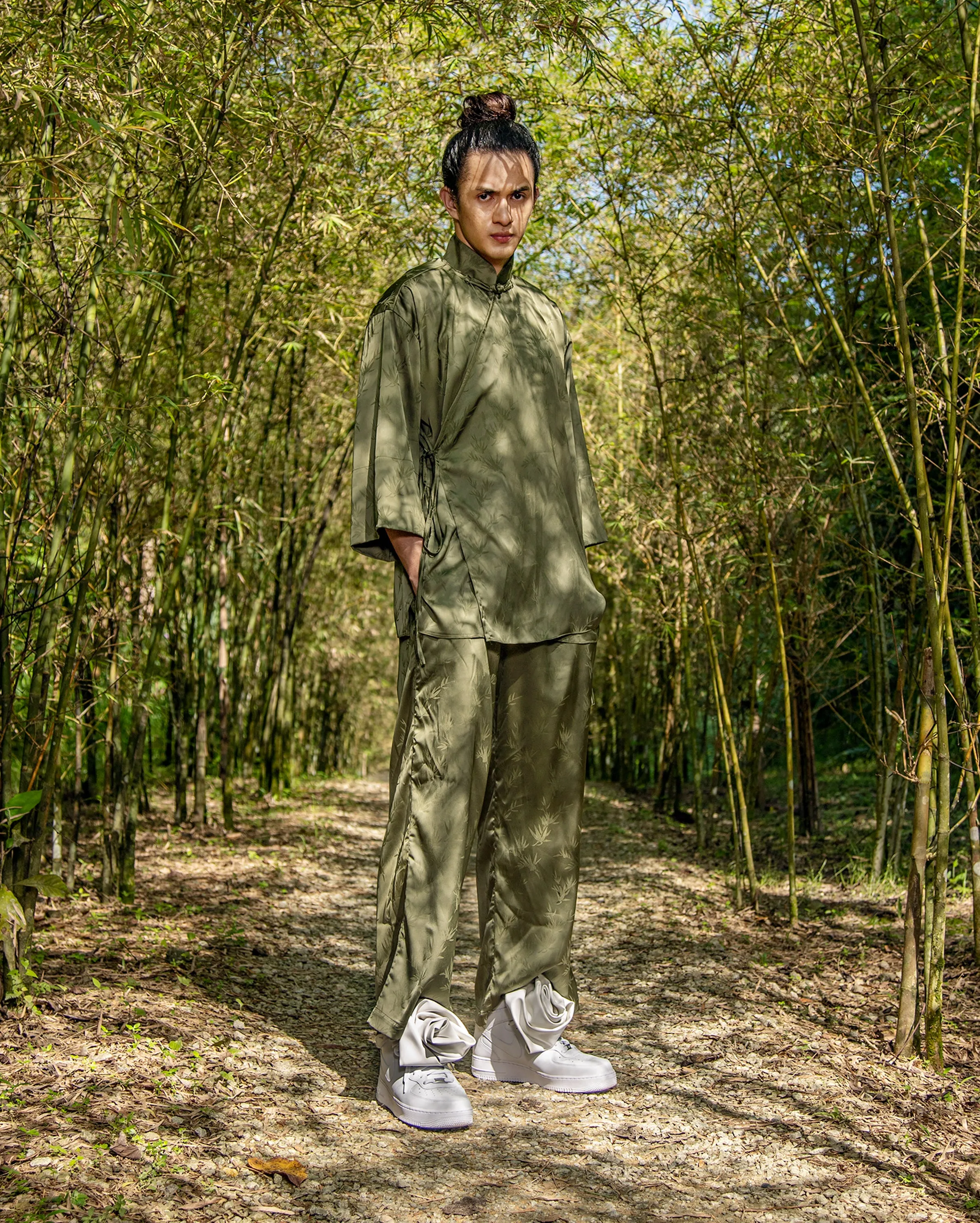 Baju Silang Cina (Olive Bamboo)