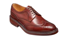 Barker Kelmarsh Wingtip Brogue Derby Shoe - Cherry Grain