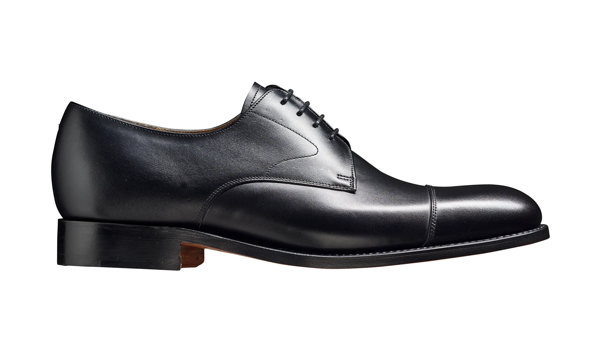 Barker Morden Classic toe-cap Derby Shoe -Black Calf