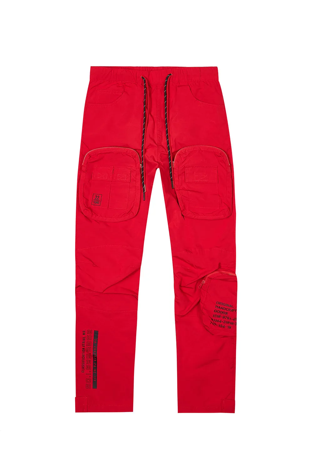 Big and Tall - Printed Utility Windbreaker Joggers - Red