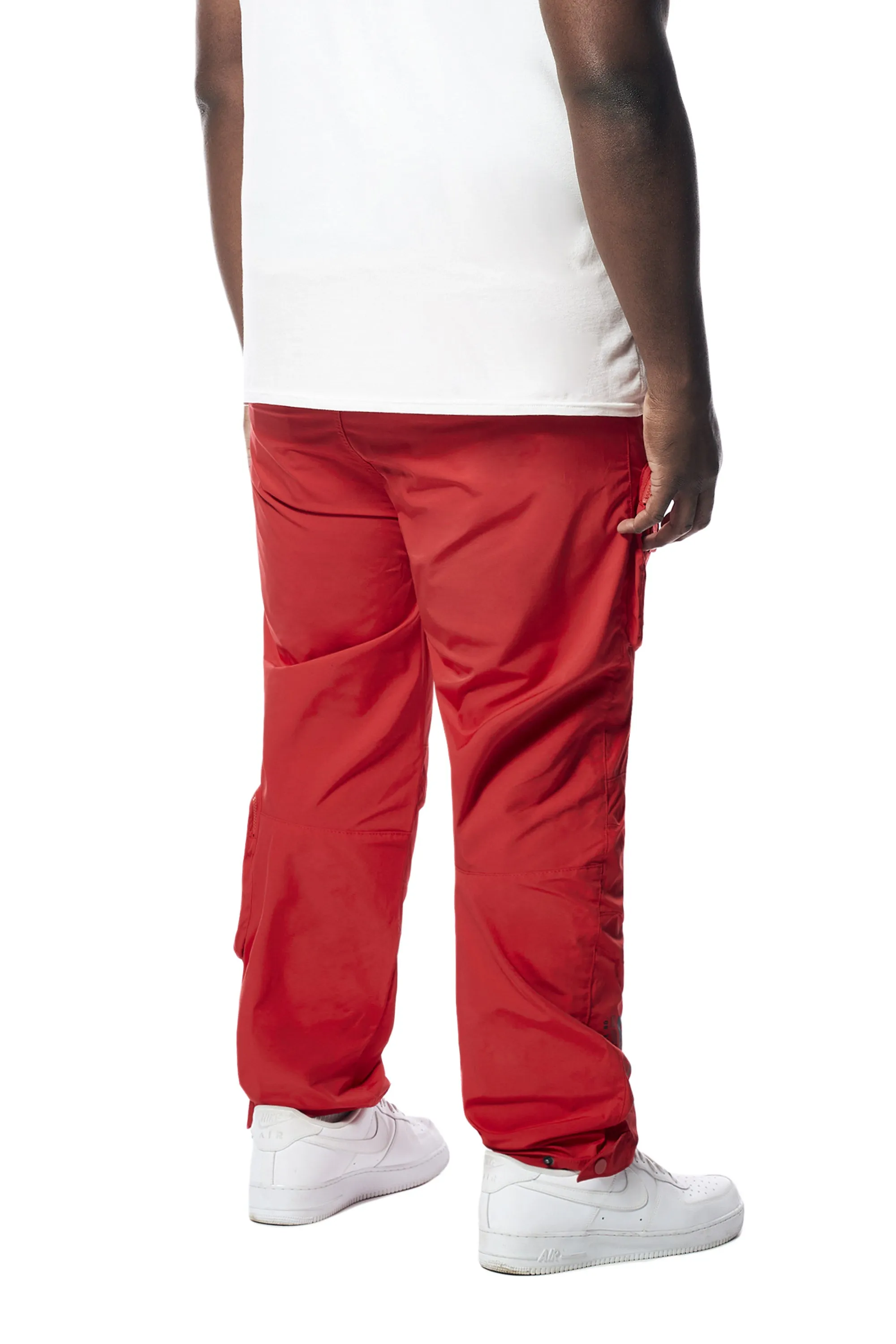 Big and Tall - Printed Utility Windbreaker Joggers - Red