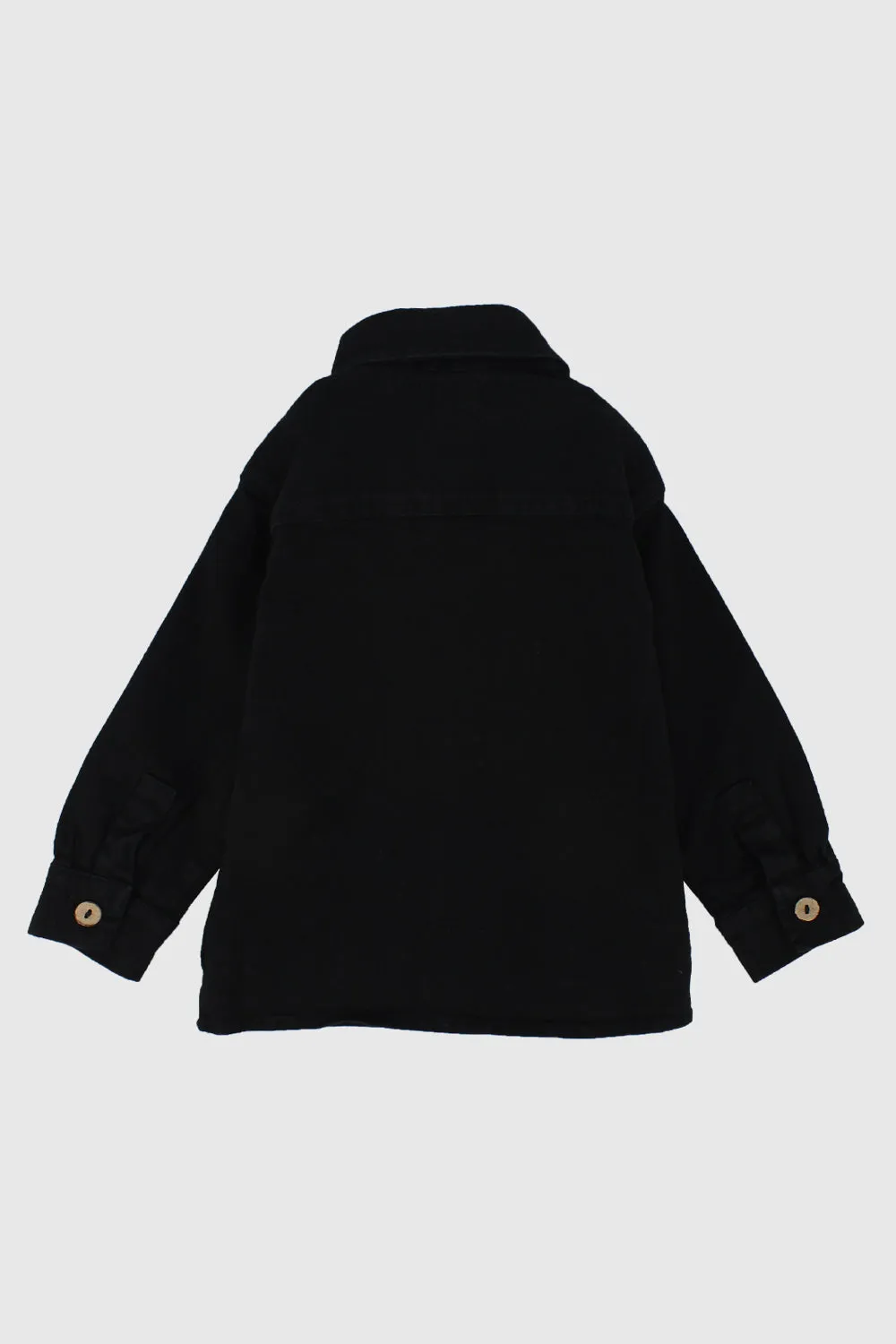 Black Long-Sleeved Overshirt