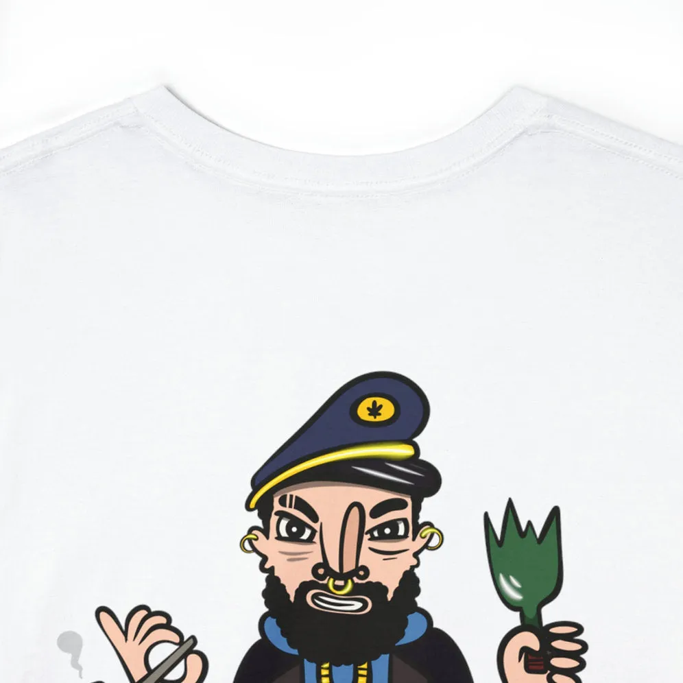 Captain Haddock Gone Bad Cotton T-Shirt By Rodrigue