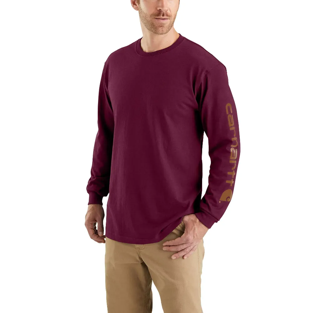 Carhartt EK231 Relaxed Fit Heavyweight Long Sleeve Graphic T-Shirt Top