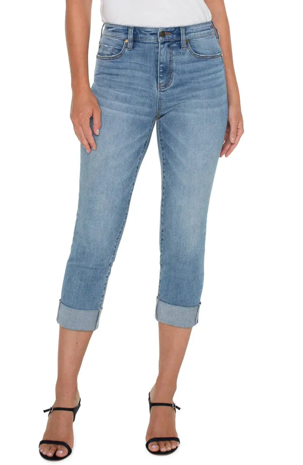 Charlie Crop Wide Rolled Cuff Jeans