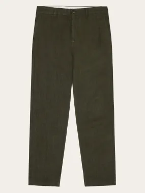 CHUCK regular linen pants - GOTS/Vegan - Burned Olive