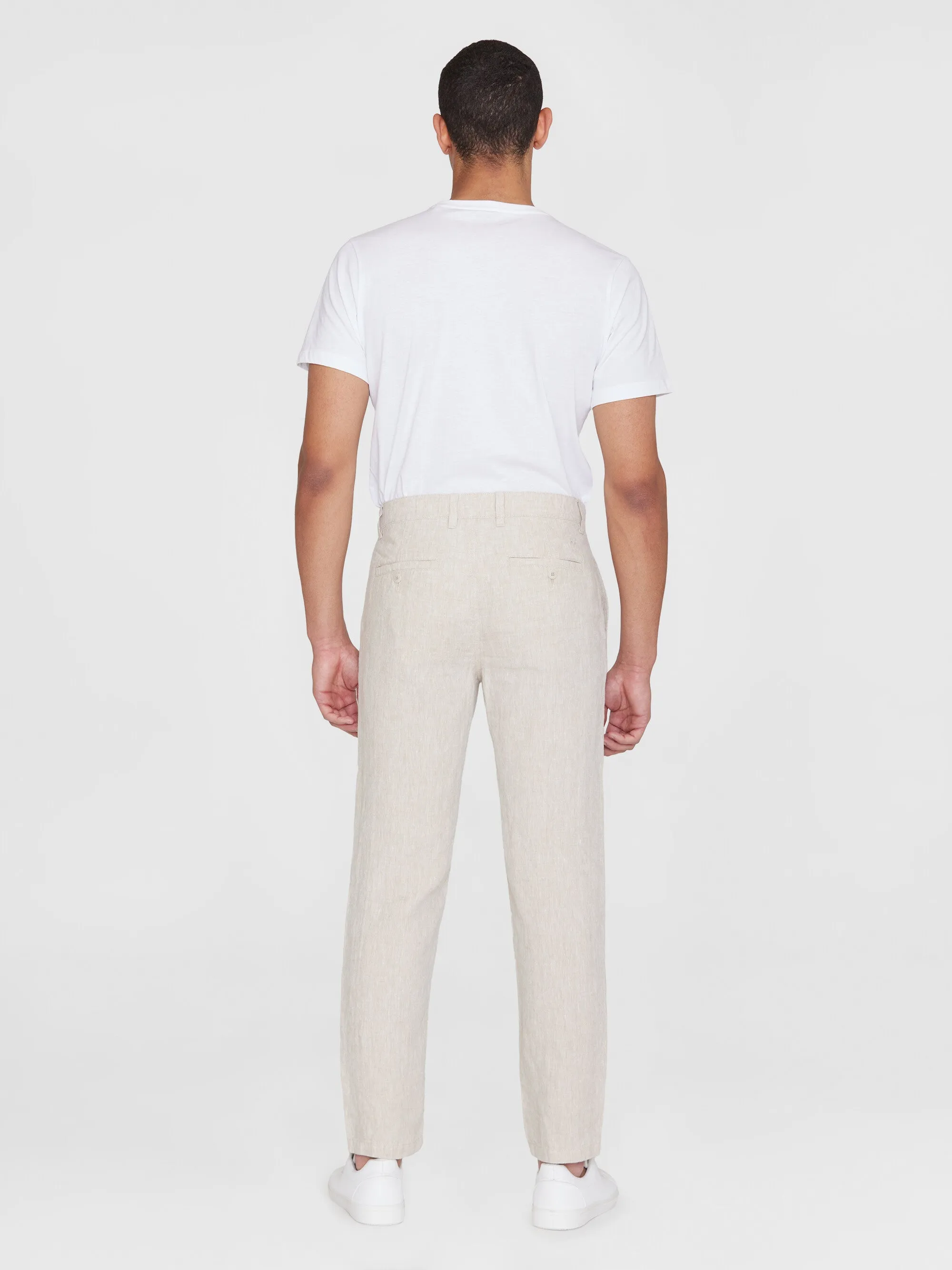 CHUCK regular linen pants - GOTS/Vegan - Light feather gray