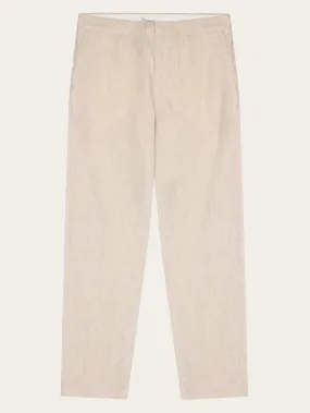 CHUCK regular linen pants - GOTS/Vegan - Light feather gray