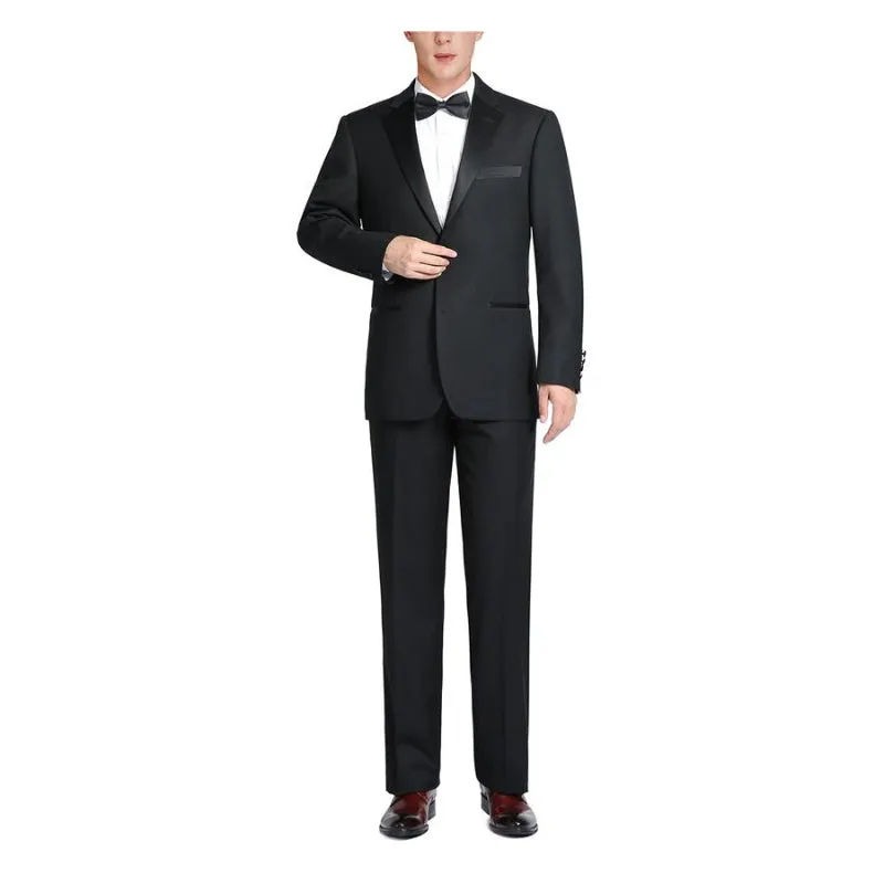 Classic Fit Black Tuxedo Jacket and Pant 2 pc Set