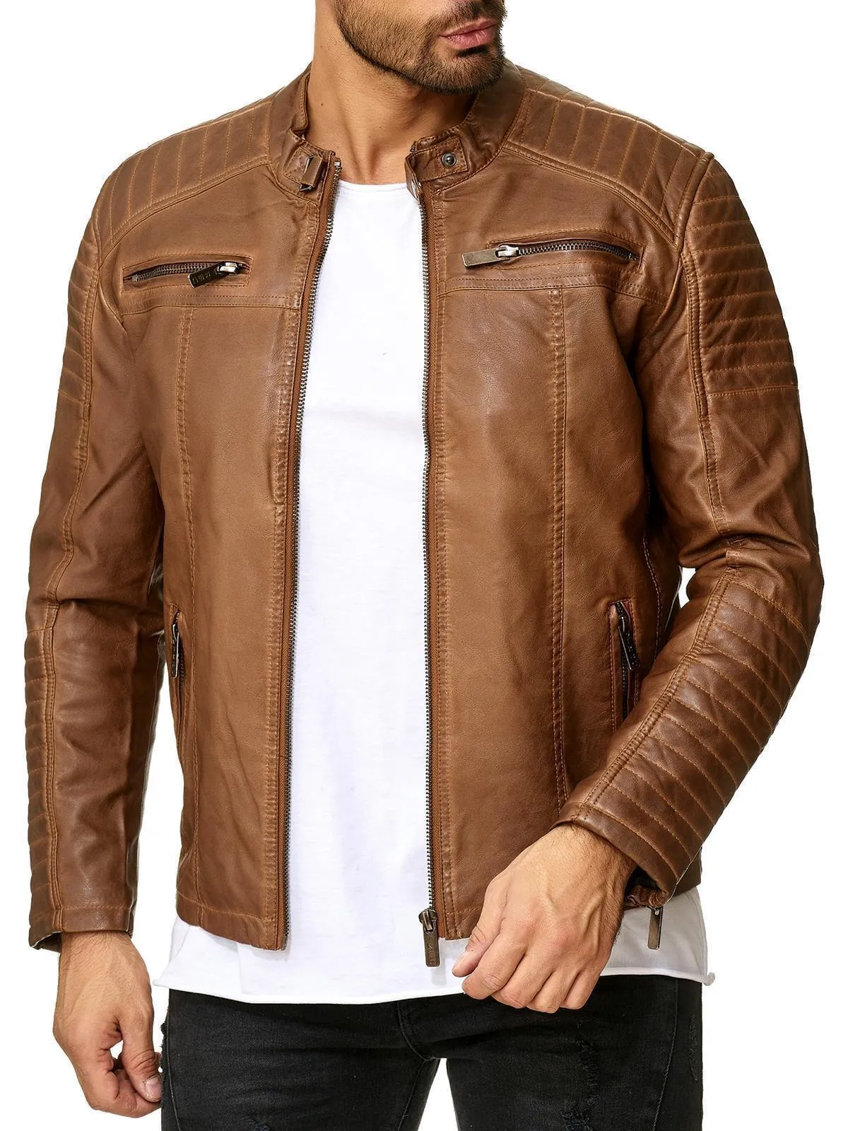 Cooper Biker Style Leather Jacket