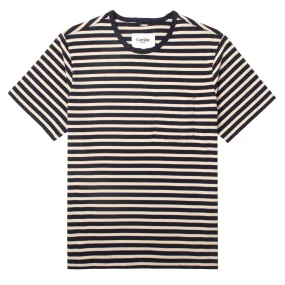 Corridor Organic Striped T-Shirt Navy