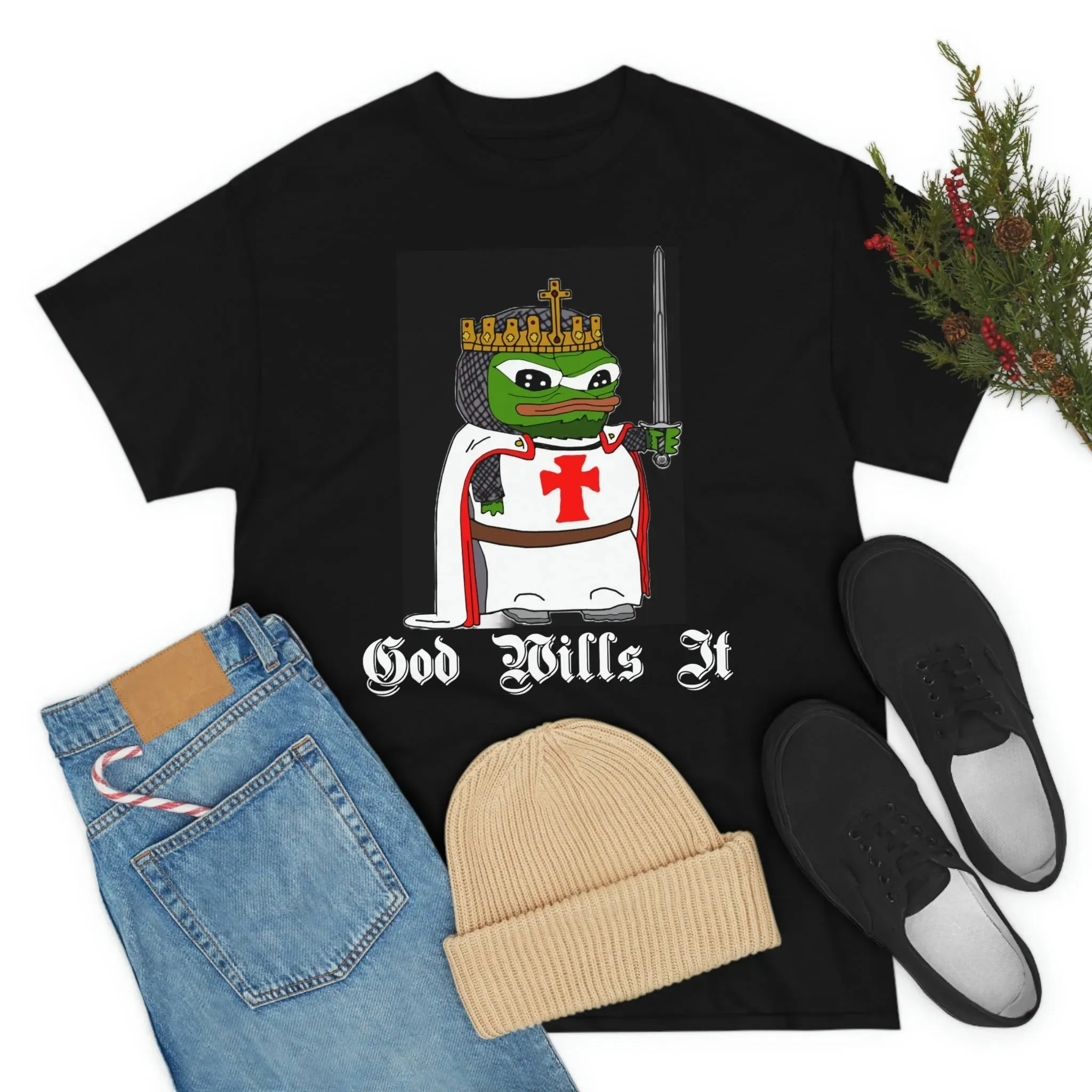 Crusader Pepe "God Wills It" Shirt