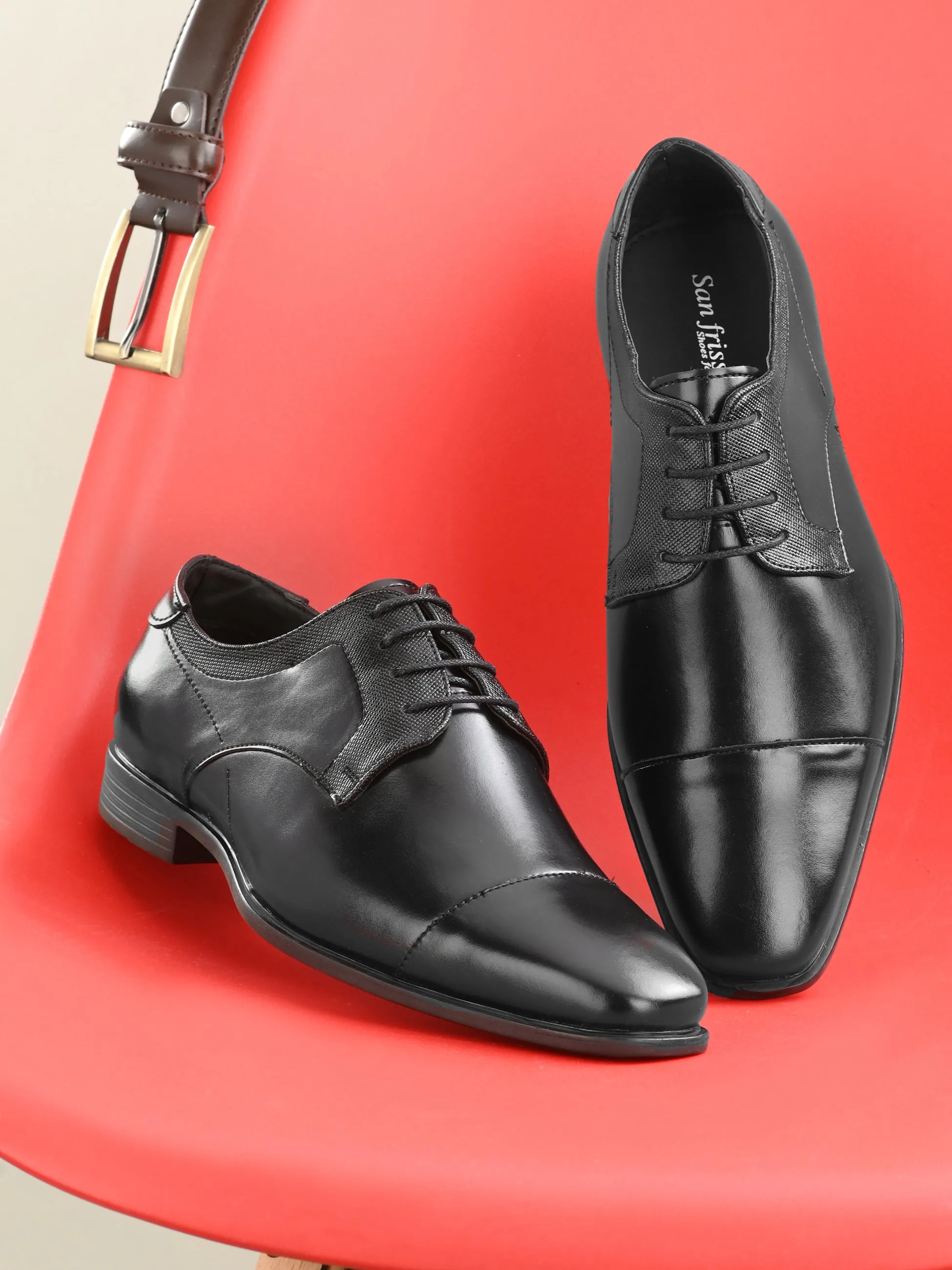 Dean Black Derby Shoes