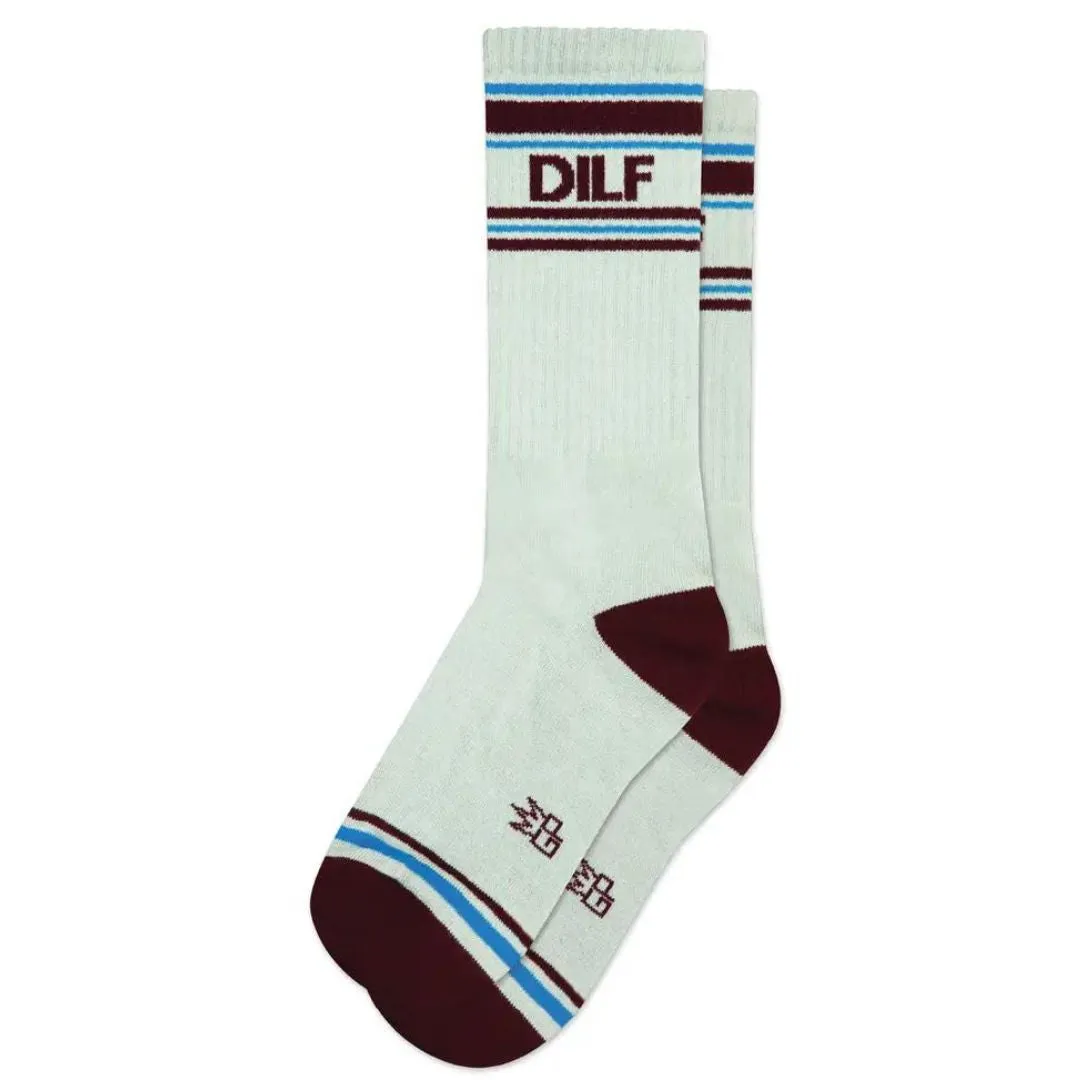 DILF Unisex Gym Crew Socks