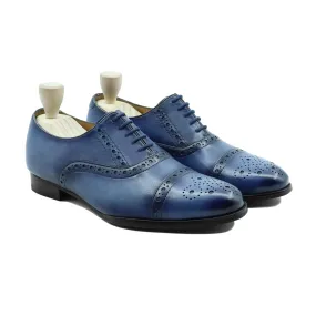 Garland - Men's Greyish Blue Calf Leather Oxford