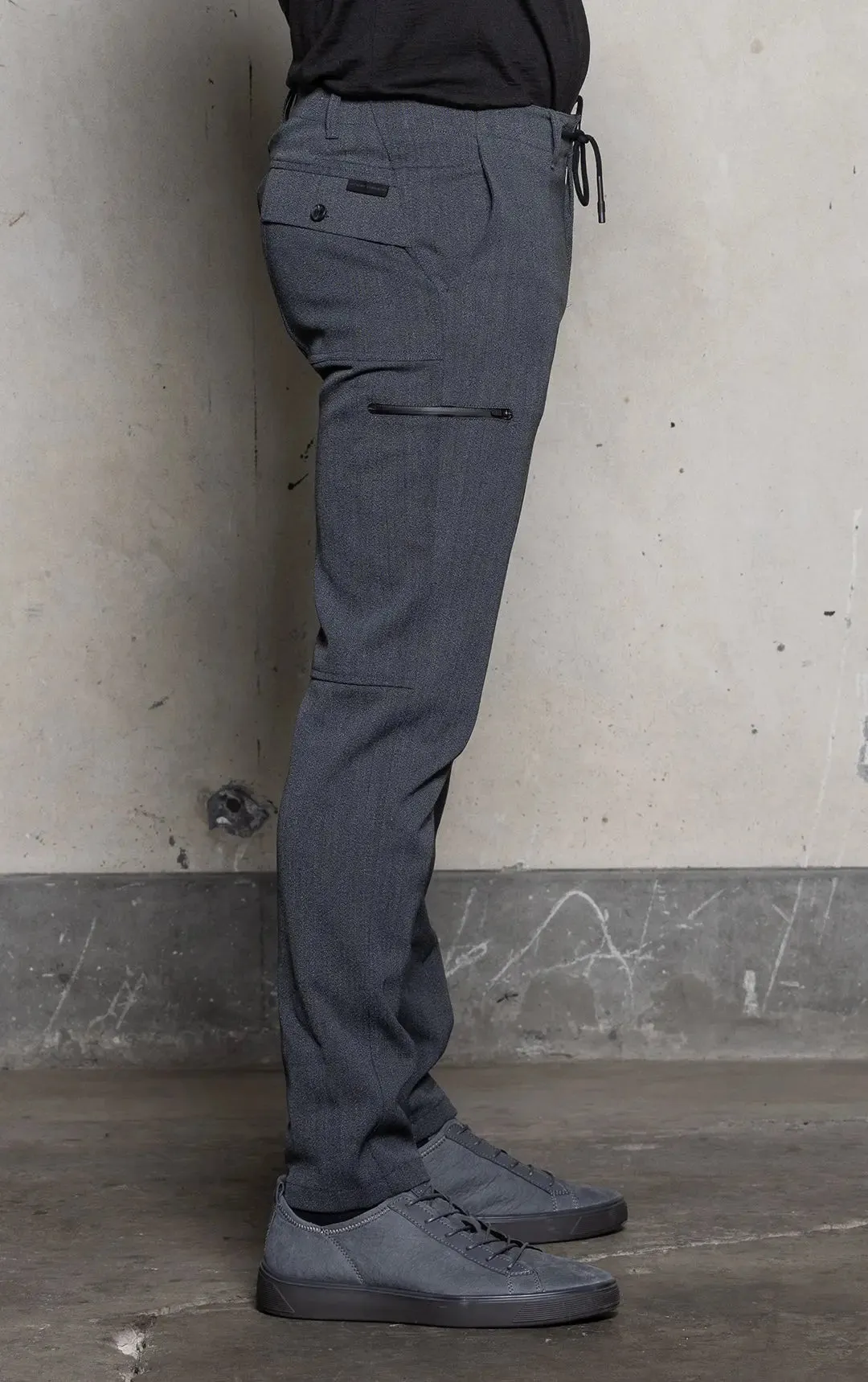 HIGH TWIST WOOL BLEND TROUSER - CLEARANCE