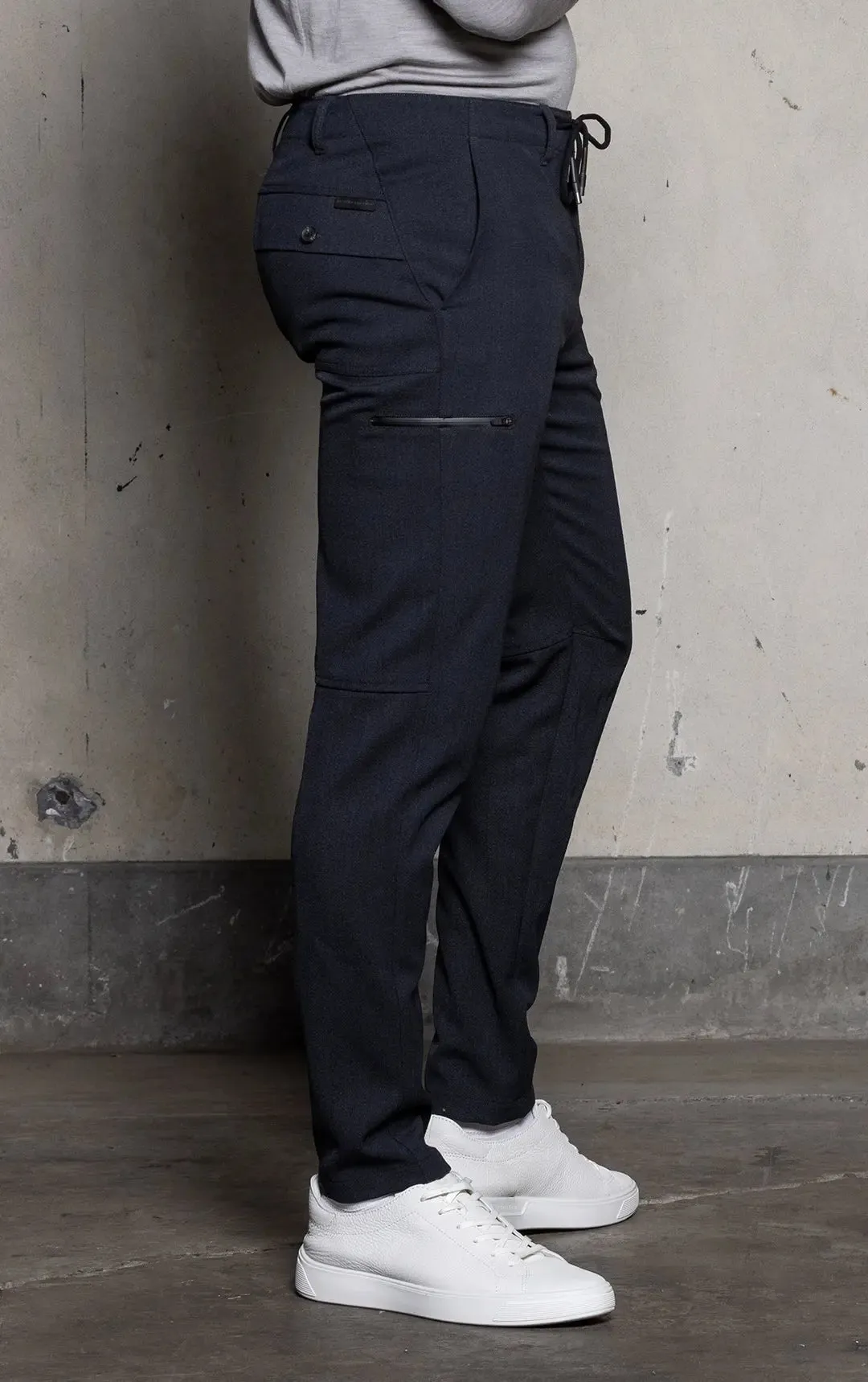 HIGH TWIST WOOL BLEND TROUSER - CLEARANCE