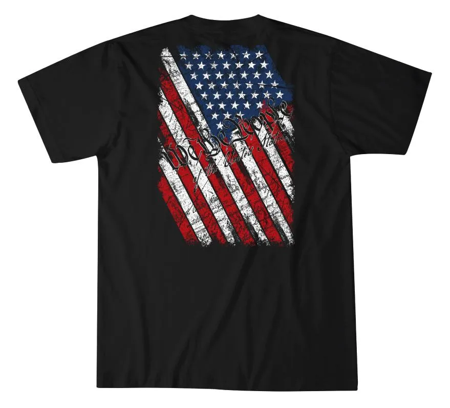 'Howitzer' Men's We The Flag Short Sleeve Tee - Black