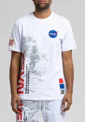 Hudson Nasa Short Sleeve Men's Shirts White/Blue-Red