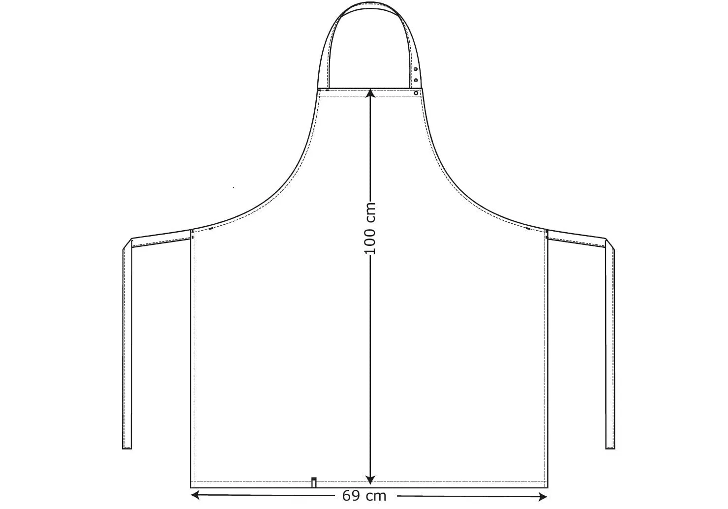 Kentaur 30330 Raw Bib Apron