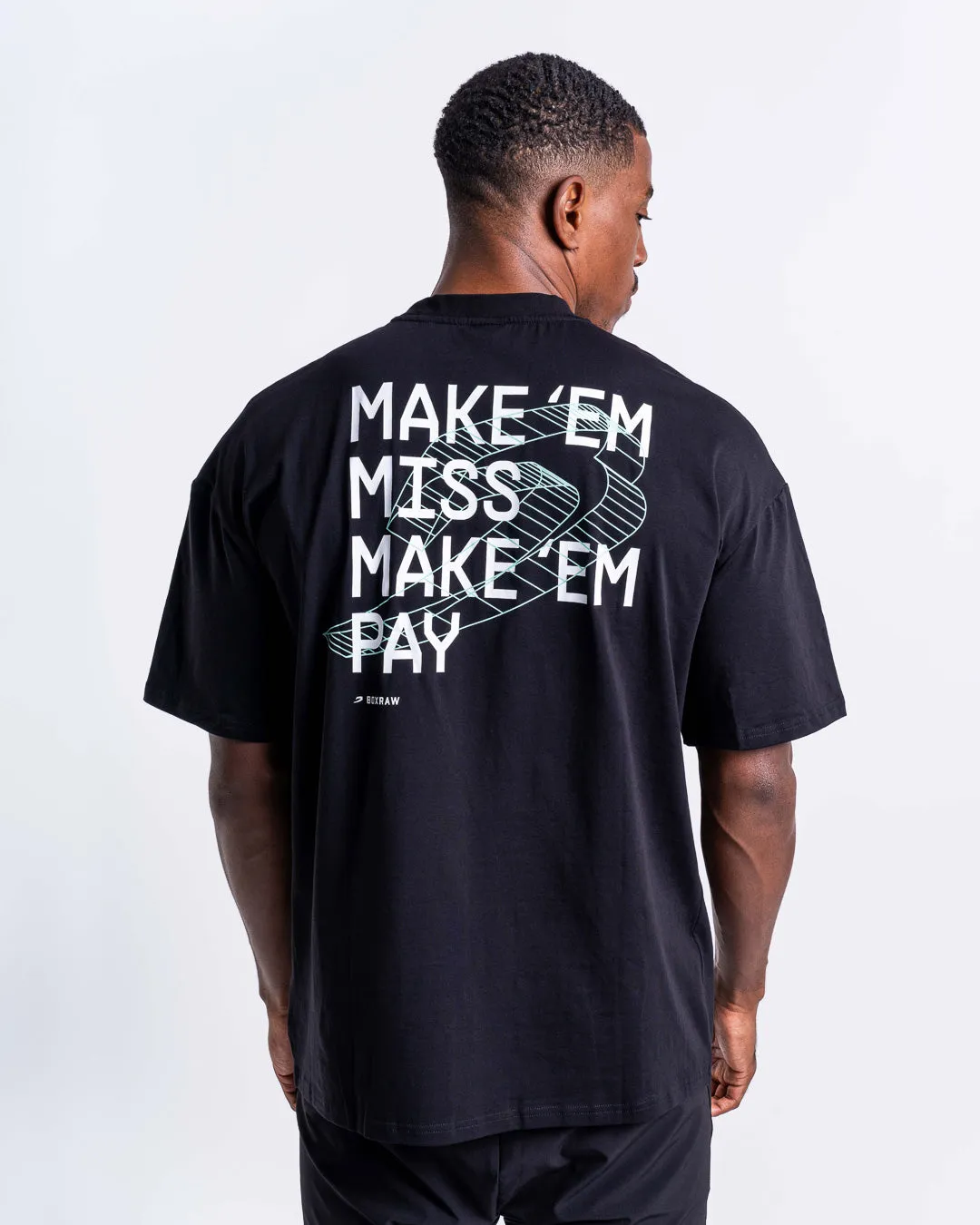 Make 'Em Miss Oversized T-Shirt - Black