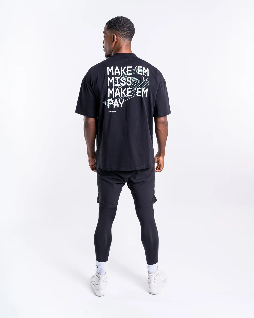 Make 'Em Miss Oversized T-Shirt - Black