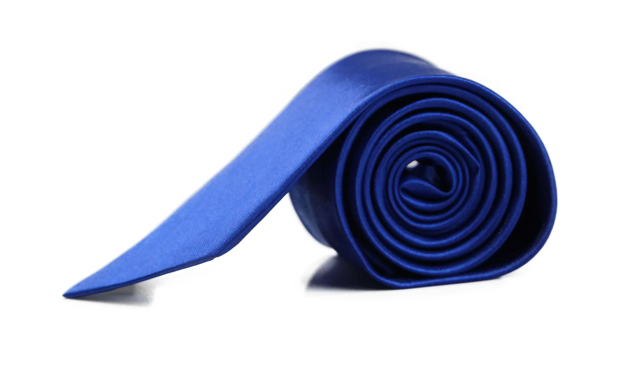 Mens Blue 8cm Plain Neck Tie