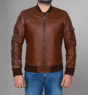 Mens Brown Leather Jacket