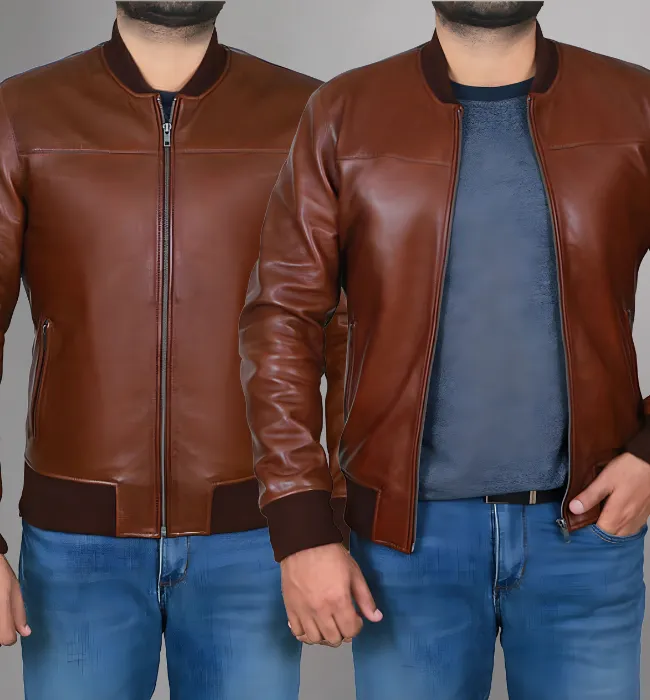 Mens Brown Leather Jacket