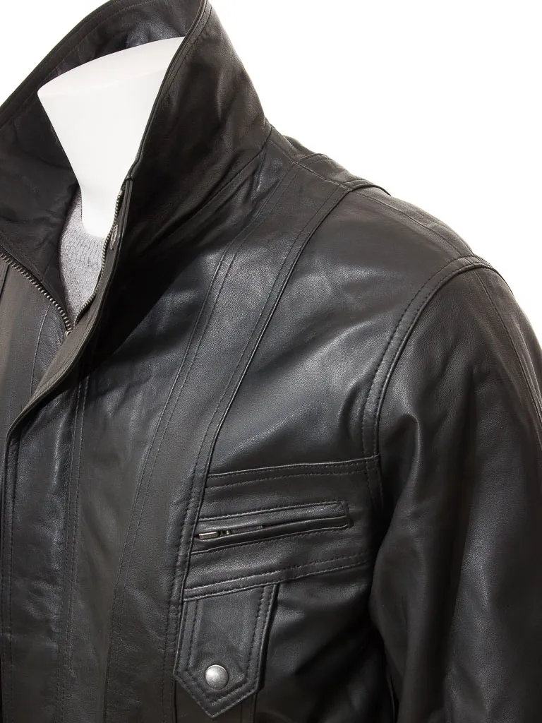 MEN'S BROWN NUBUCK LEATHER BLOUSON