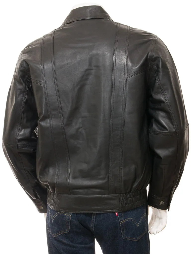 MEN'S BROWN NUBUCK LEATHER BLOUSON