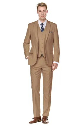 Men's Signature 3-Piece Slim Fit Suits (SAGE, PLUM, CARAMEL)