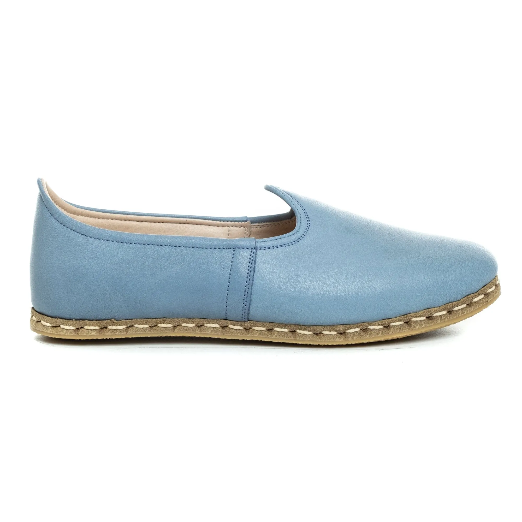 Men's Sky Blue Slip On Shoes