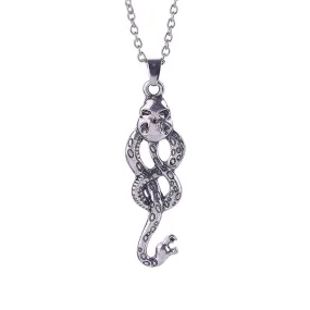 Men's Sterling Silver Snake Necklace Pendant