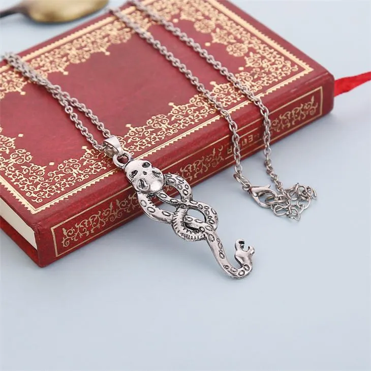 Men's Sterling Silver Snake Necklace Pendant